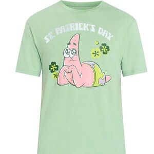 St. Patrick's Day Green Graphic Tee with Patrick Star new with tags size 2X
